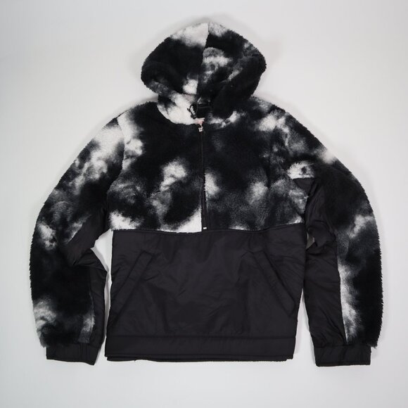 Outdoor Collection by 26 International Sherpa Jacket Side Zip Black and White LG - Picture 2 of 9